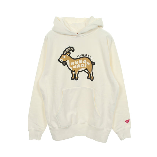 ANIMAL HOODIE WHITE Repulse Bay限定 25AW プルオーバーパーカー コットン ホワイト ヒューマンメイド トップス HUMAN MADE
