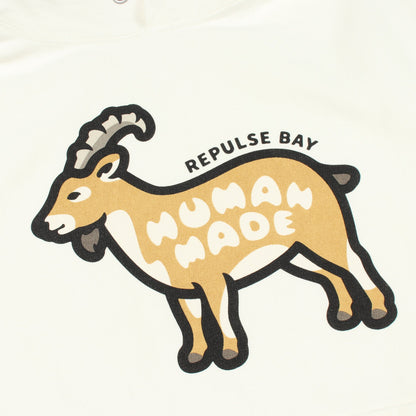ANIMAL HOODIE WHITE Repulse Bay限定 25AW プルオーバーパーカー コットン ホワイト ヒューマンメイド