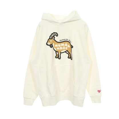 ANIMAL HOODIE WHITE Repulse Bay限定 25AW プルオーバーパーカー コットン ホワイト ヒューマンメイド