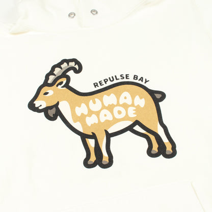 ANIMAL HOODIE WHITE Repulse Bay限定 25AW プルオーバーパーカー コットン ホワイト ヒューマンメイド