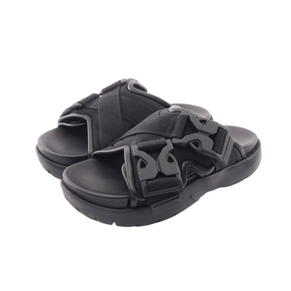 SNAP SLIDE SANDAL スライドサンダル レザー ファブリック ブラック ボッテガヴェネタ