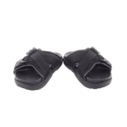 SNAP SLIDE SANDAL スライドサンダル レザー ファブリック ブラック ボッテガヴェネタ