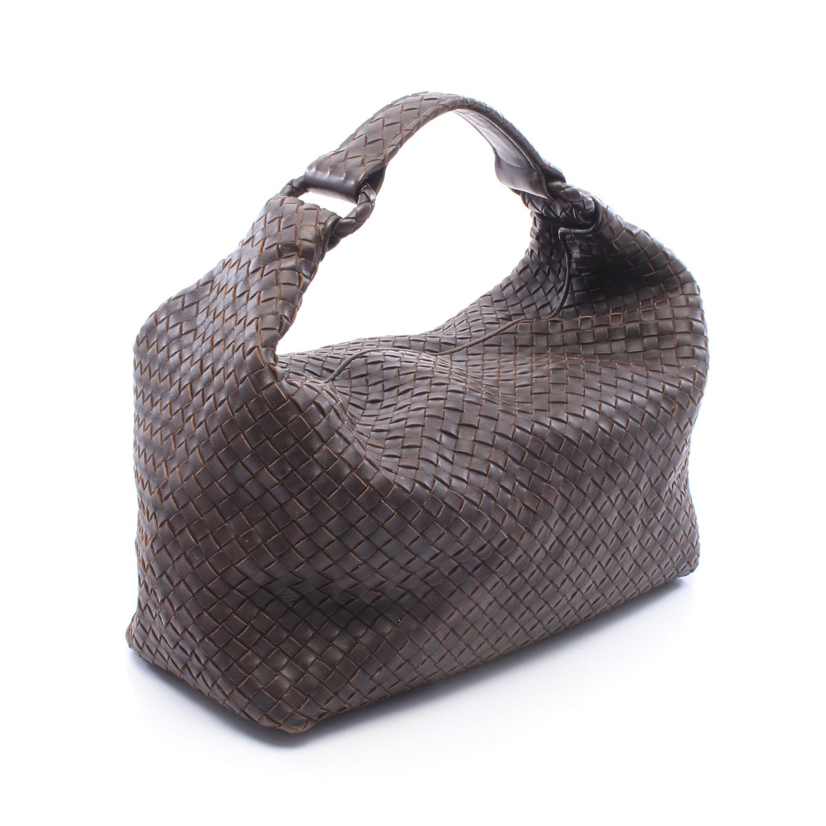 イントレチャート ワンショルダーバッグ レザー ダークブラウン ボッテガヴェネタ バッグ BOTTEGA VENETA