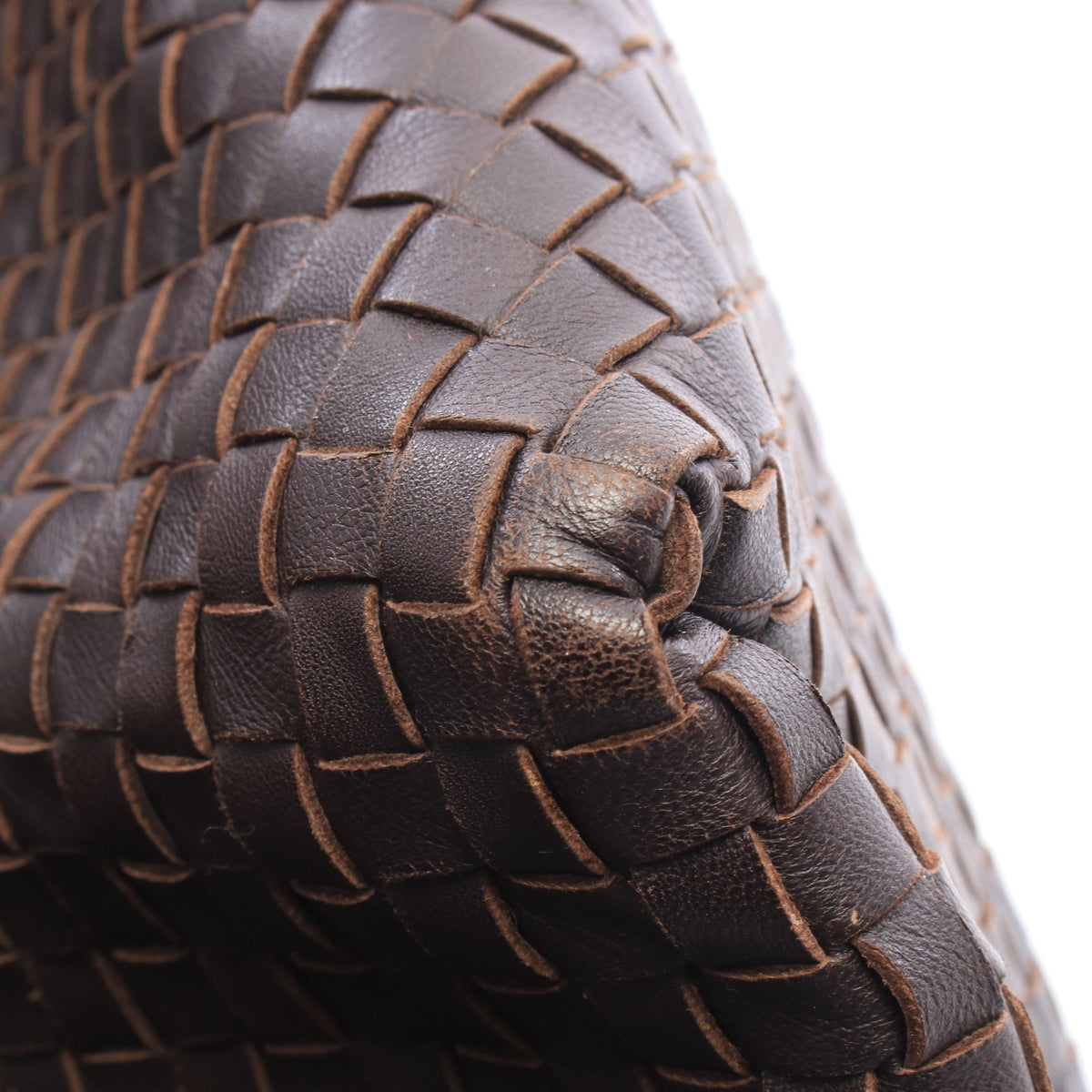 イントレチャート ワンショルダーバッグ レザー ダークブラウン ボッテガヴェネタ バッグ BOTTEGA VENETA