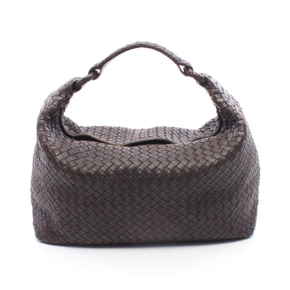 イントレチャート ワンショルダーバッグ レザー ダークブラウン ボッテガヴェネタ バッグ BOTTEGA VENETA
