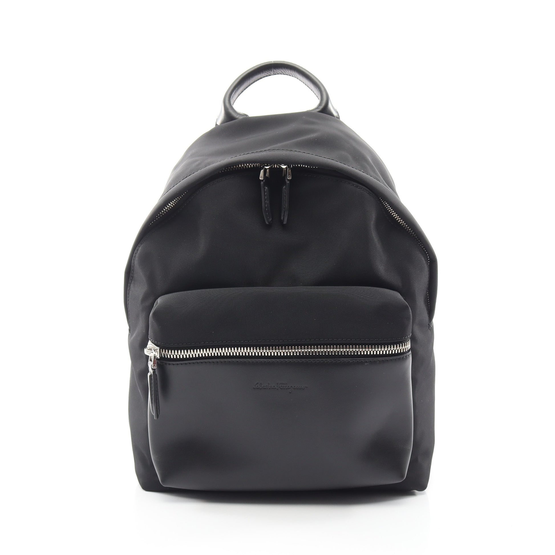 バックパック リュックサック キャンバス レザー ブラック サルヴァトーレフェラガモ バッグ Salvatore Ferragamo
