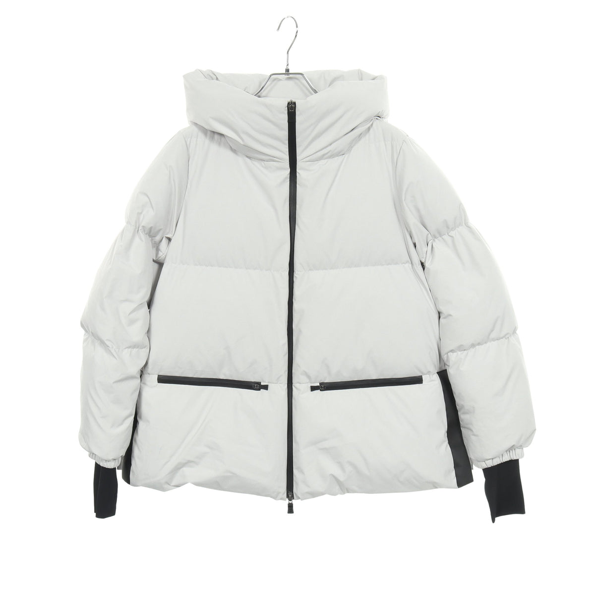 Laminar GORE-TEX WINDSTOPPER フード付き ダウンジャケット ライトグレー ブラック ヘルノ