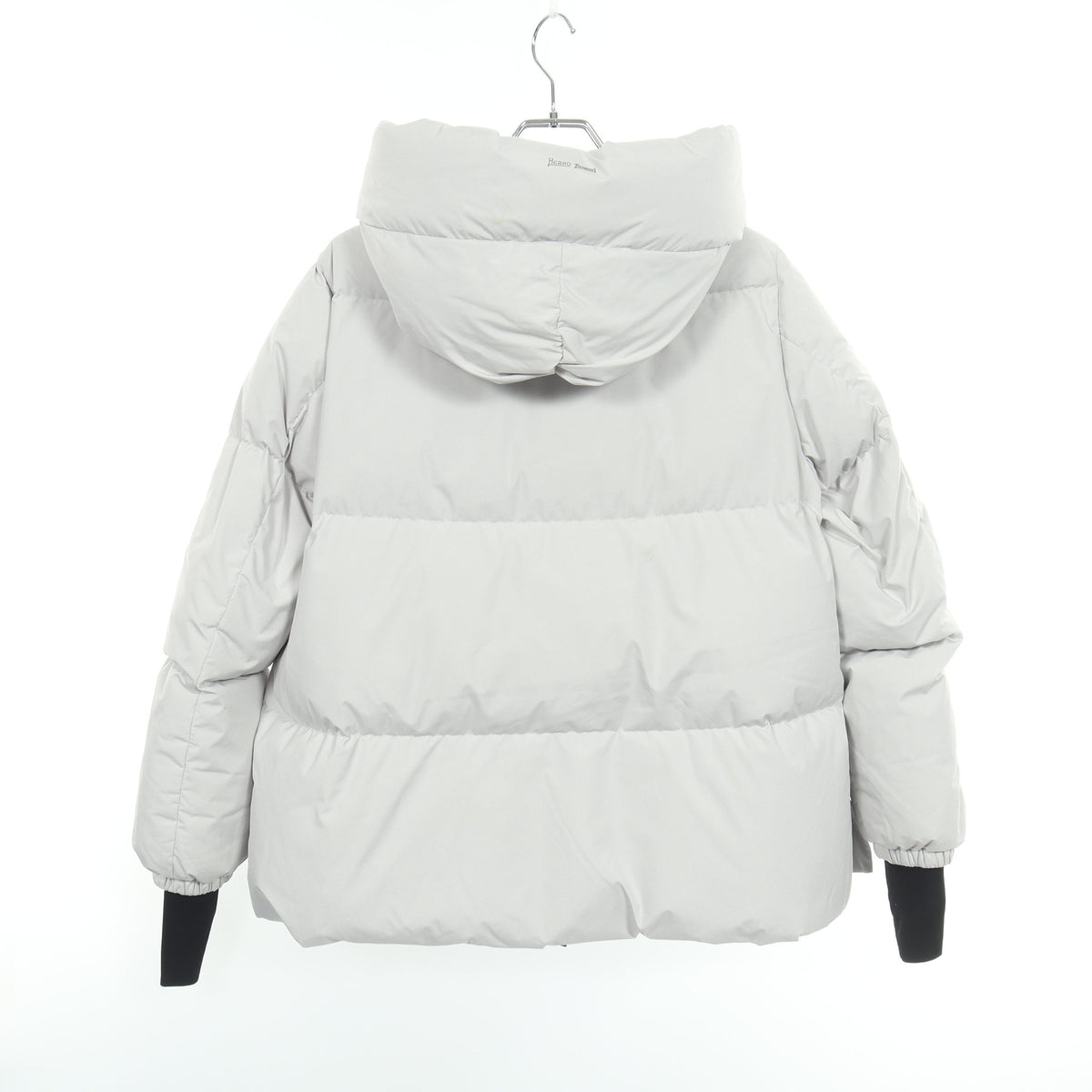 Laminar GORE-TEX WINDSTOPPER フード付き ダウンジャケット ライトグレー ブラック ヘルノ