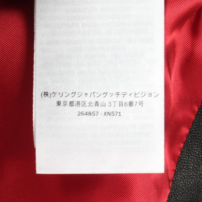 シングル ライダースジャケット レザー ブラック グッチ