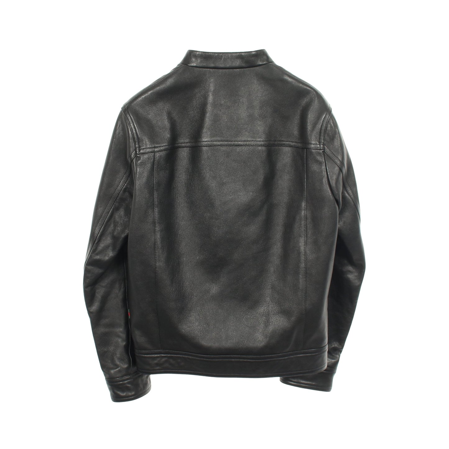 シングル ライダースジャケット レザー ブラック グッチ