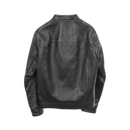 シングル ライダースジャケット レザー ブラック グッチ
