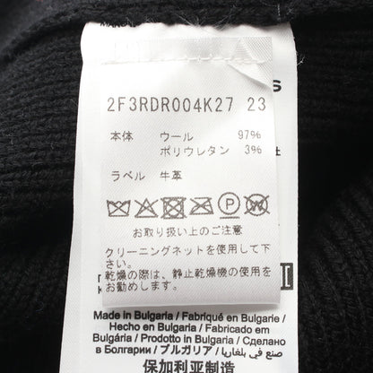 CLASSIC RIB TUBE DRESS チューブトップ ニット ワンピース ウール レザー ブラック マークジェイコブス