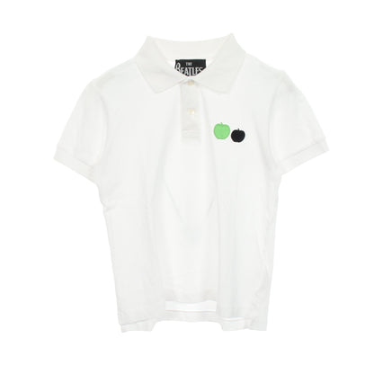 The Beatles Polo Shirt リンゴ ワッペン ポロシャツ コットン ホワイト コムデギャルソン