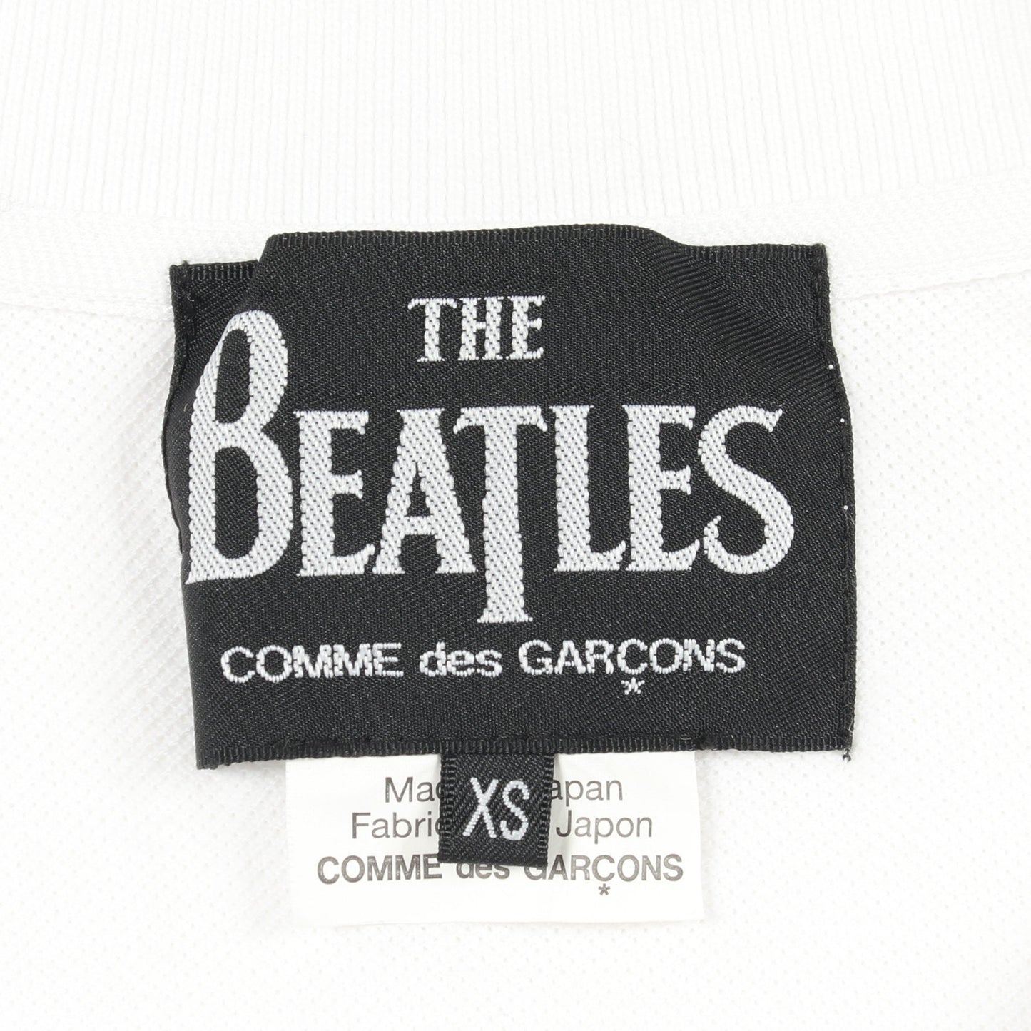The Beatles Polo Shirt リンゴ ワッペン ポロシャツ コットン ホワイト コムデギャルソン