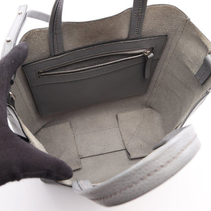 バーティカルカバ スモール 2WAY ハンドバッグ レザー グレー セリーヌ