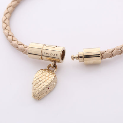 セルペンティ フォーエバー ブレスレット レザー GP シャンパンゴールド ゴールド ブルガリ アクセサリー BVLGARI