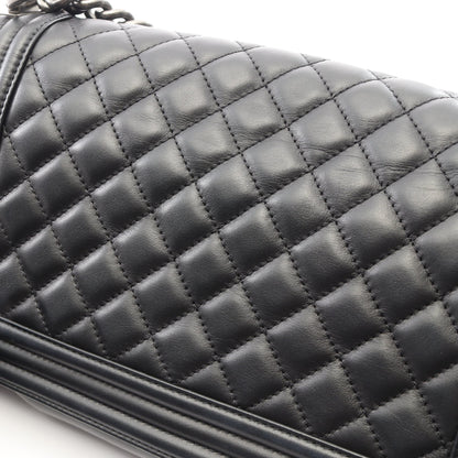 ボーイシャネル チェーンショルダーバッグ ラムスキン ブラック シルバー金具 シャネル