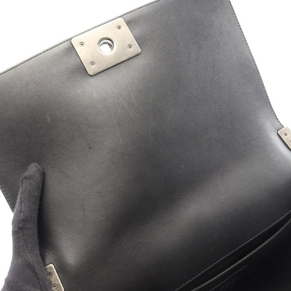 ボーイシャネル チェーンショルダーバッグ ラムスキン ブラック シルバー金具 シャネル