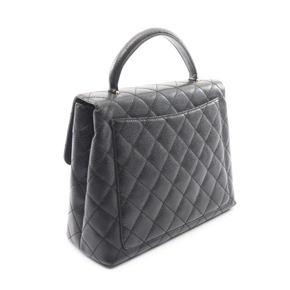 マトラッセ ハンドバッグ キャビアスキン ブラック ゴールド金具 シャネル バッグ CHANEL