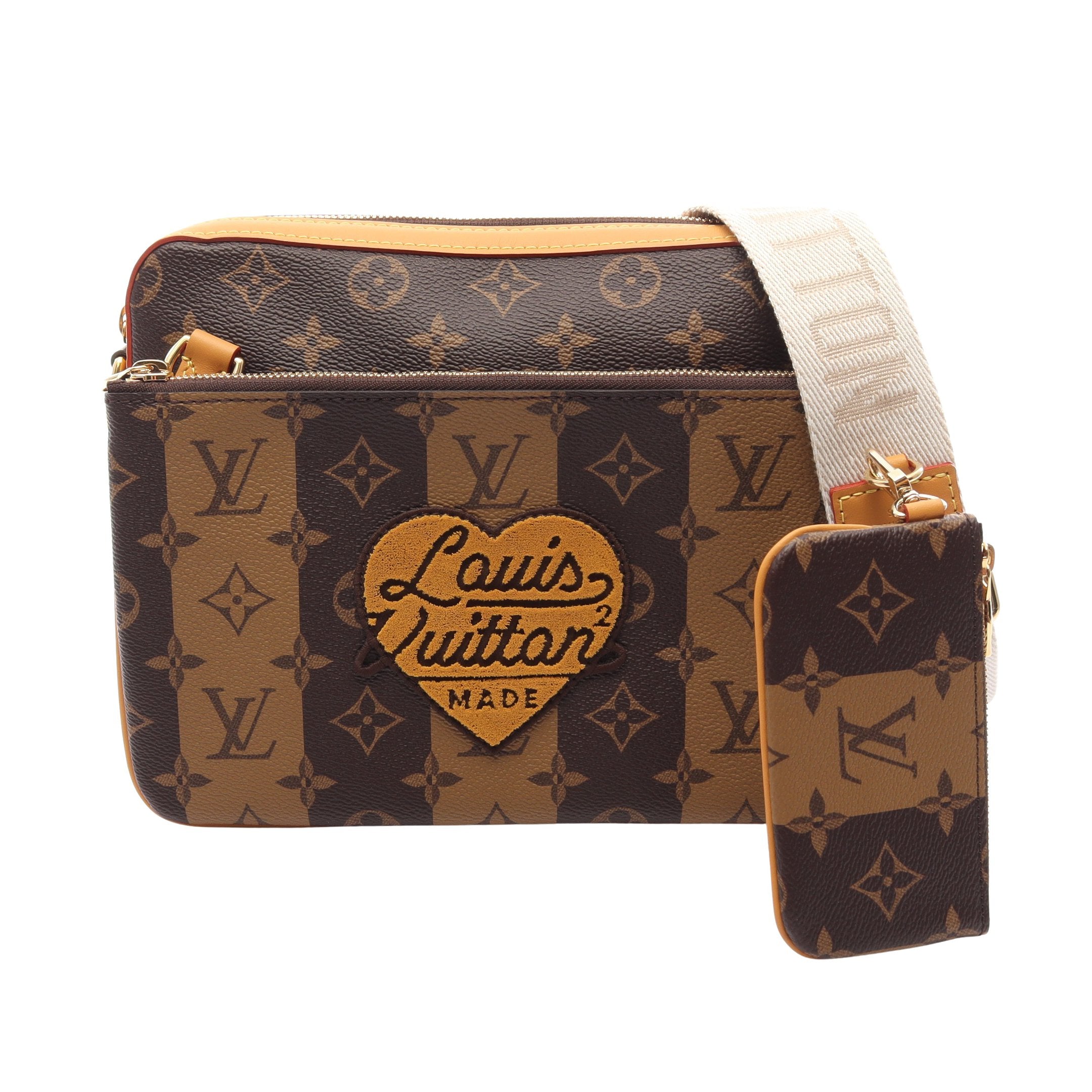 LOUIS VUITTON × NIGO トリオ メッセンジャー モノグラムストライプ LV
