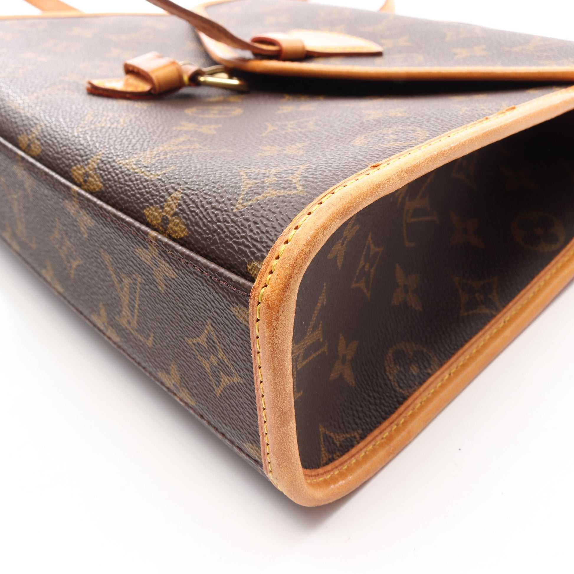 ベルエア モノグラム ハンドバッグ PVC レザー ブラウン ルイヴィトン バッグ LOUIS VUITTON