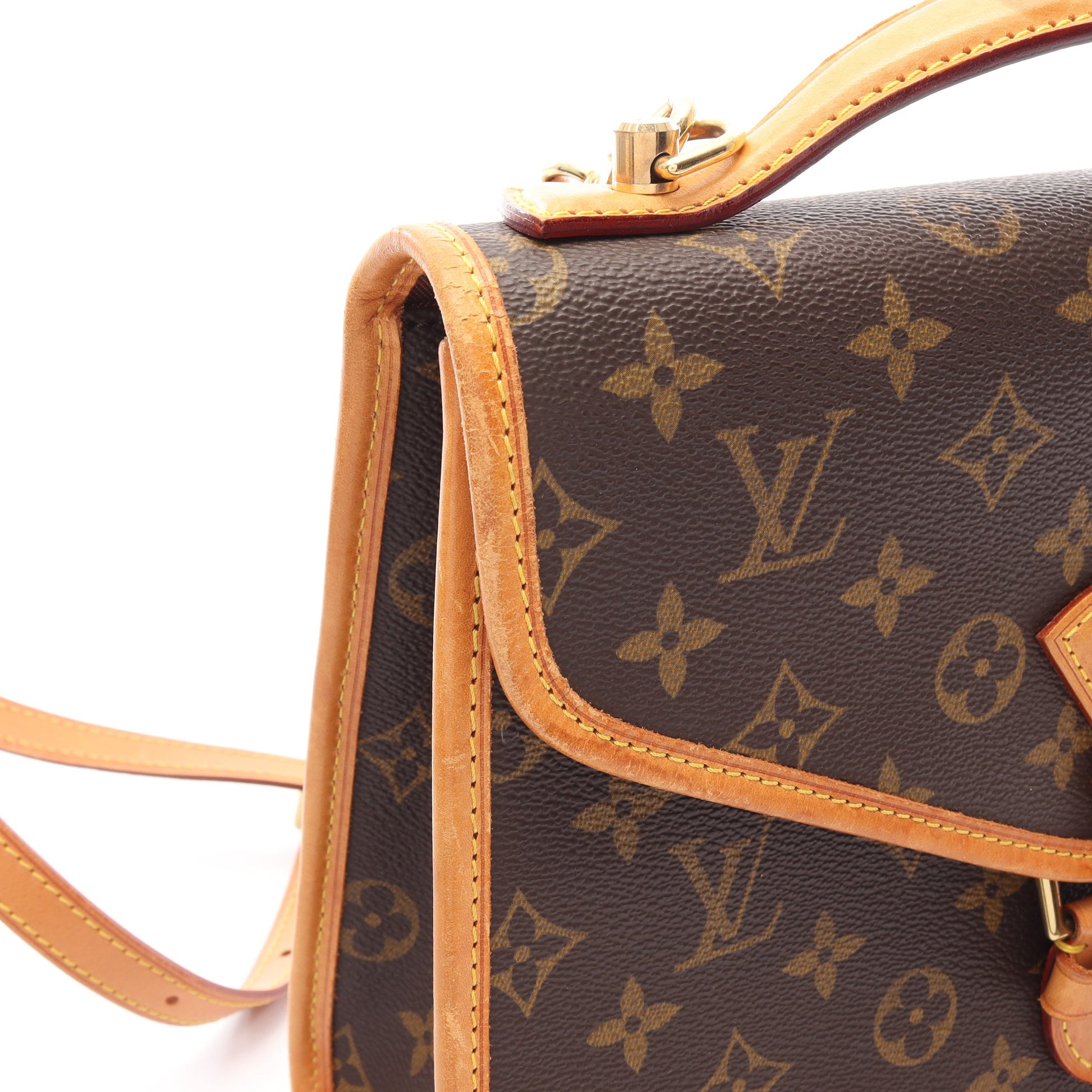 ベルエア モノグラム ハンドバッグ PVC レザー ブラウン ルイヴィトン バッグ LOUIS VUITTON