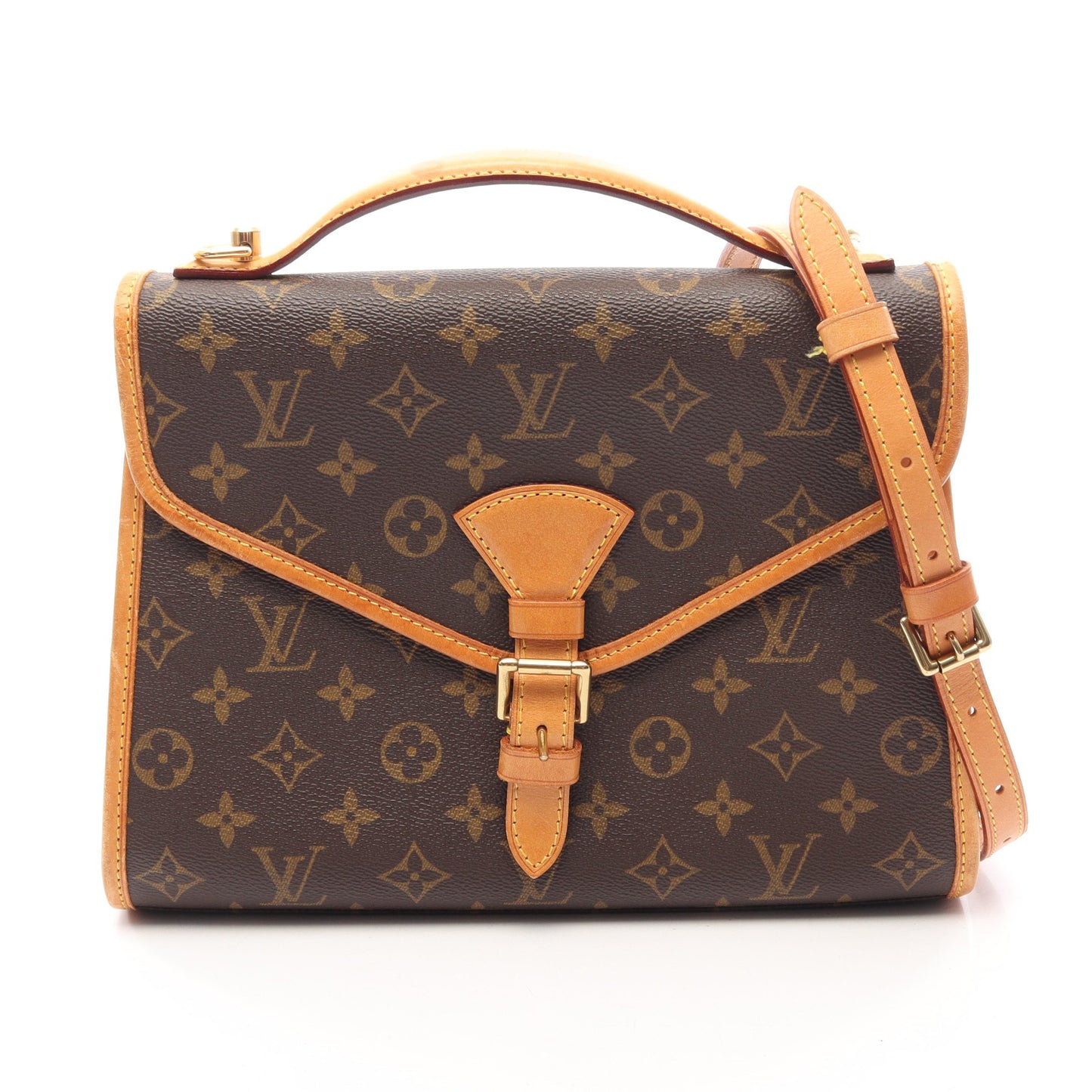 ベルエア モノグラム ハンドバッグ PVC レザー ブラウン ルイヴィトン バッグ LOUIS VUITTON