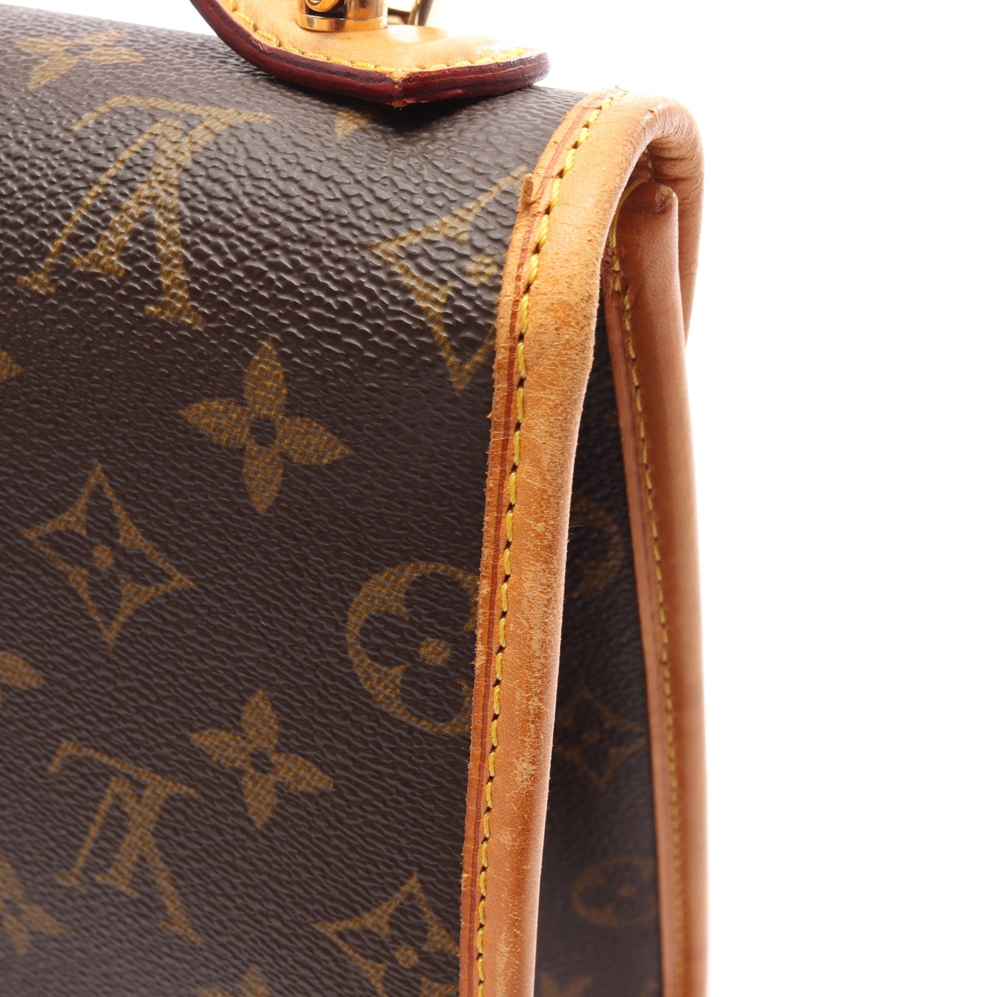 ベルエア モノグラム ハンドバッグ PVC レザー ブラウン ルイヴィトン バッグ LOUIS VUITTON