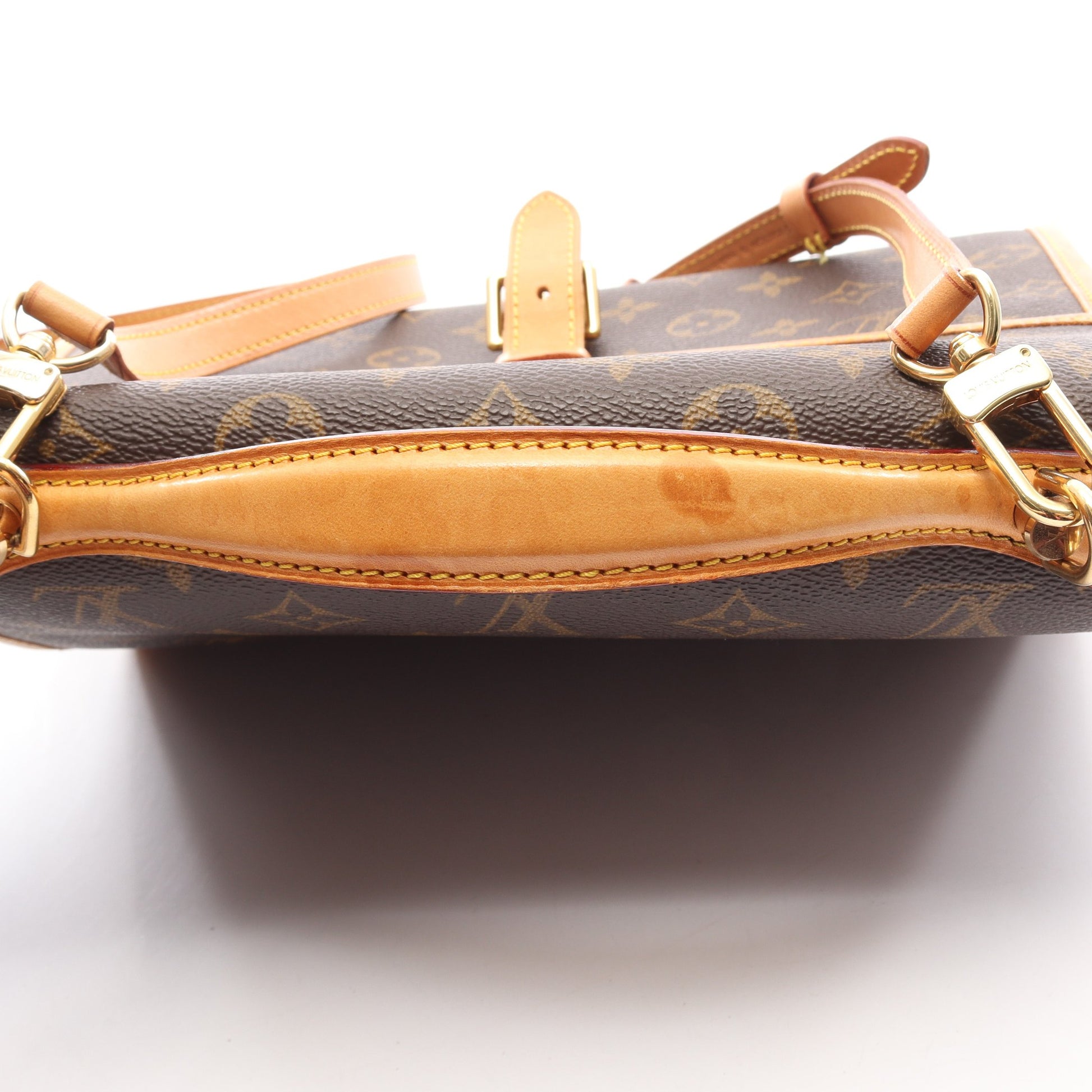 ベルエア モノグラム ハンドバッグ PVC レザー ブラウン ルイヴィトン バッグ LOUIS VUITTON