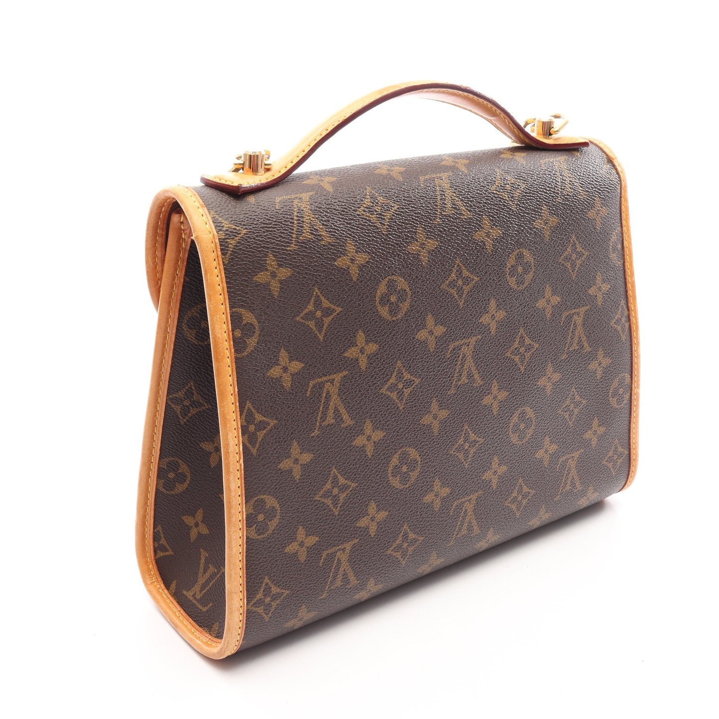ベルエア モノグラム ハンドバッグ PVC レザー ブラウン ルイヴィトン バッグ LOUIS VUITTON