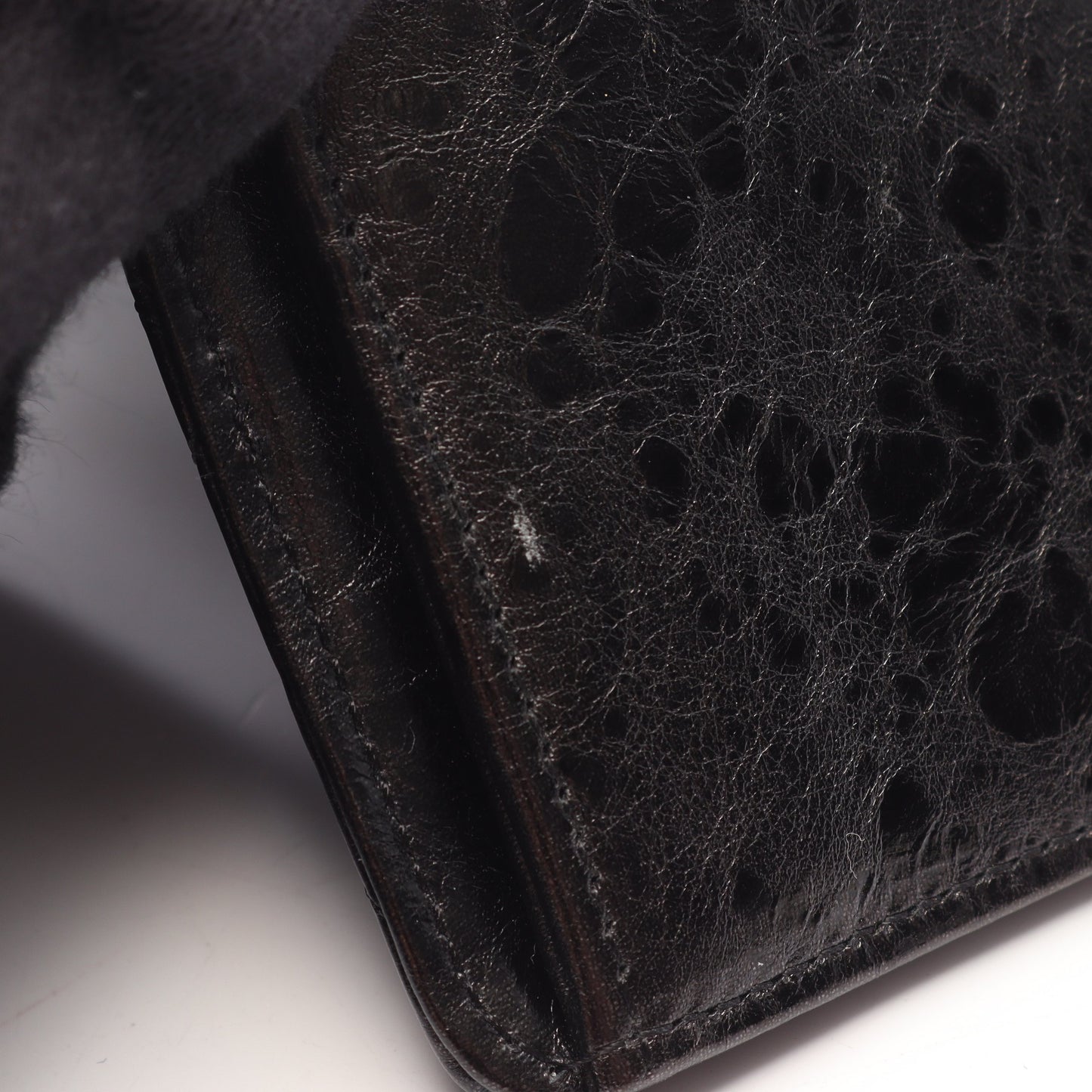 2.55 マトラッセ 二つ折り長財布 レザー ブラック シルバー金具 シャネル