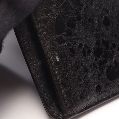 2.55 マトラッセ 二つ折り長財布 レザー ブラック シルバー金具 シャネル