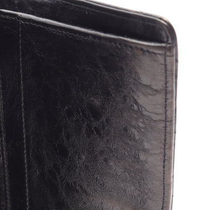 2.55 マトラッセ 二つ折り長財布 レザー ブラック シルバー金具 シャネル