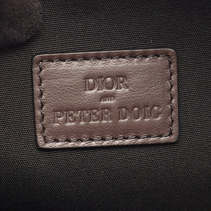 Christian Dior × Peter Doig サドル ショルダーバッグ キャンバス レザー ダークブルー マルチカラー クリスチャンディオール