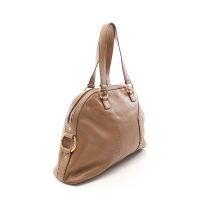 ミューズ ハンドバッグ レザー ブラウン イヴサンローラン