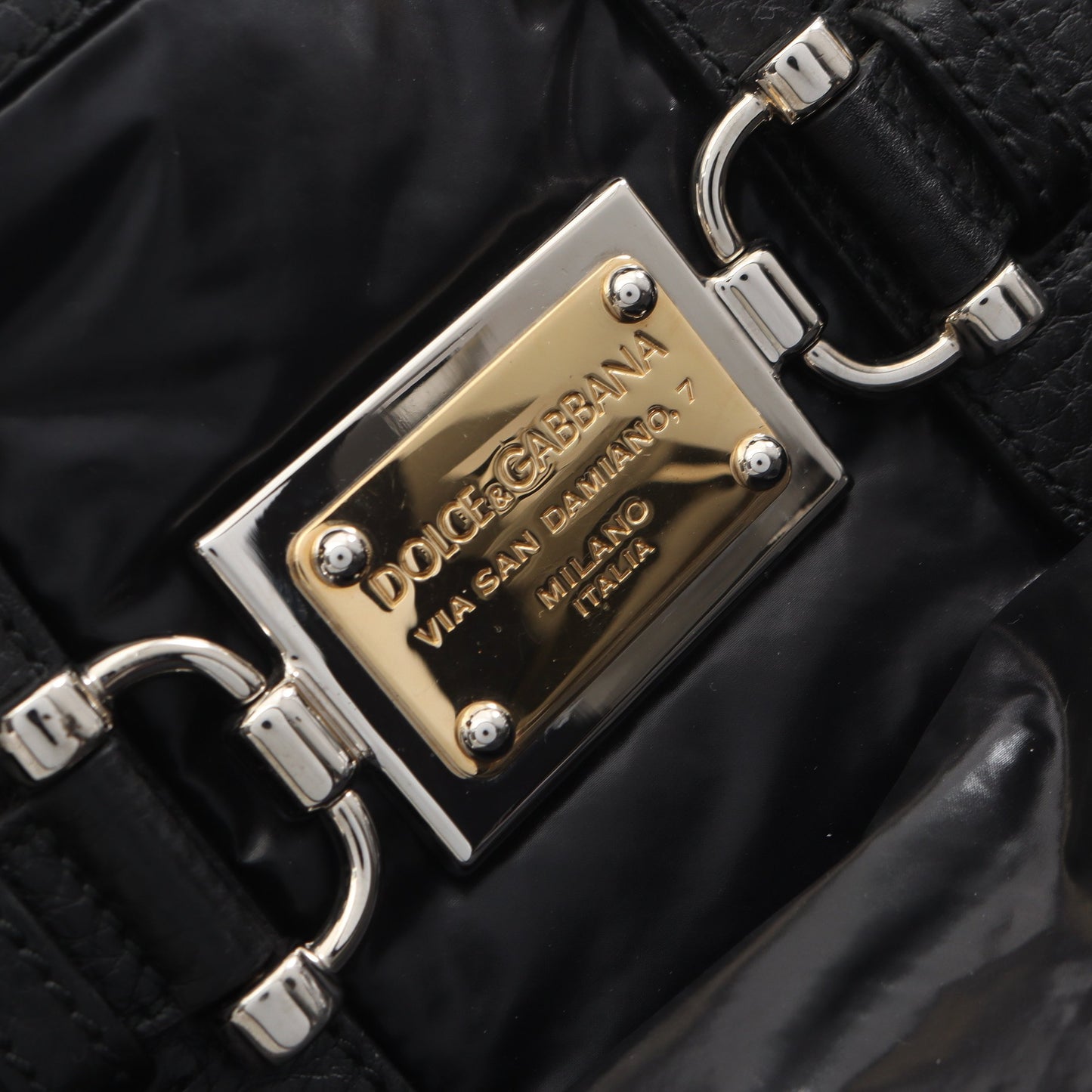 2WAY ハンドバッグ トートバッグ レザー ブラック ドルチェアンドガッバーナ