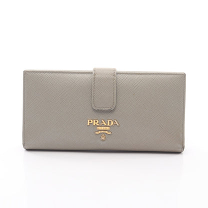SAFFIANO MULTIC 二つ折り長財布 サフィアーノレザー グレーベージュ プラダ