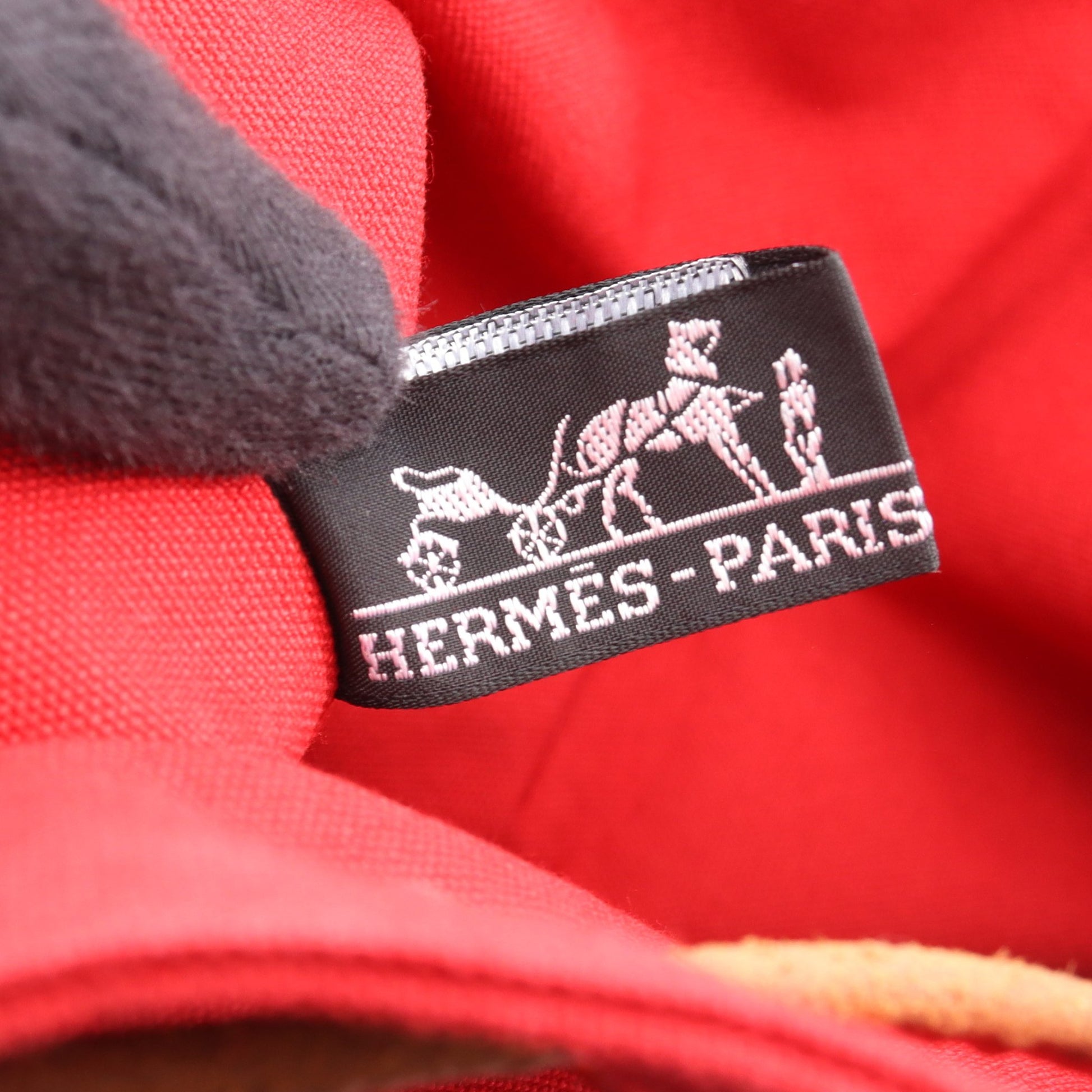 ポロションミミルPM ショルダーバッグ キャンバス レッド ゴールド金具 エルメス バッグ HERMES