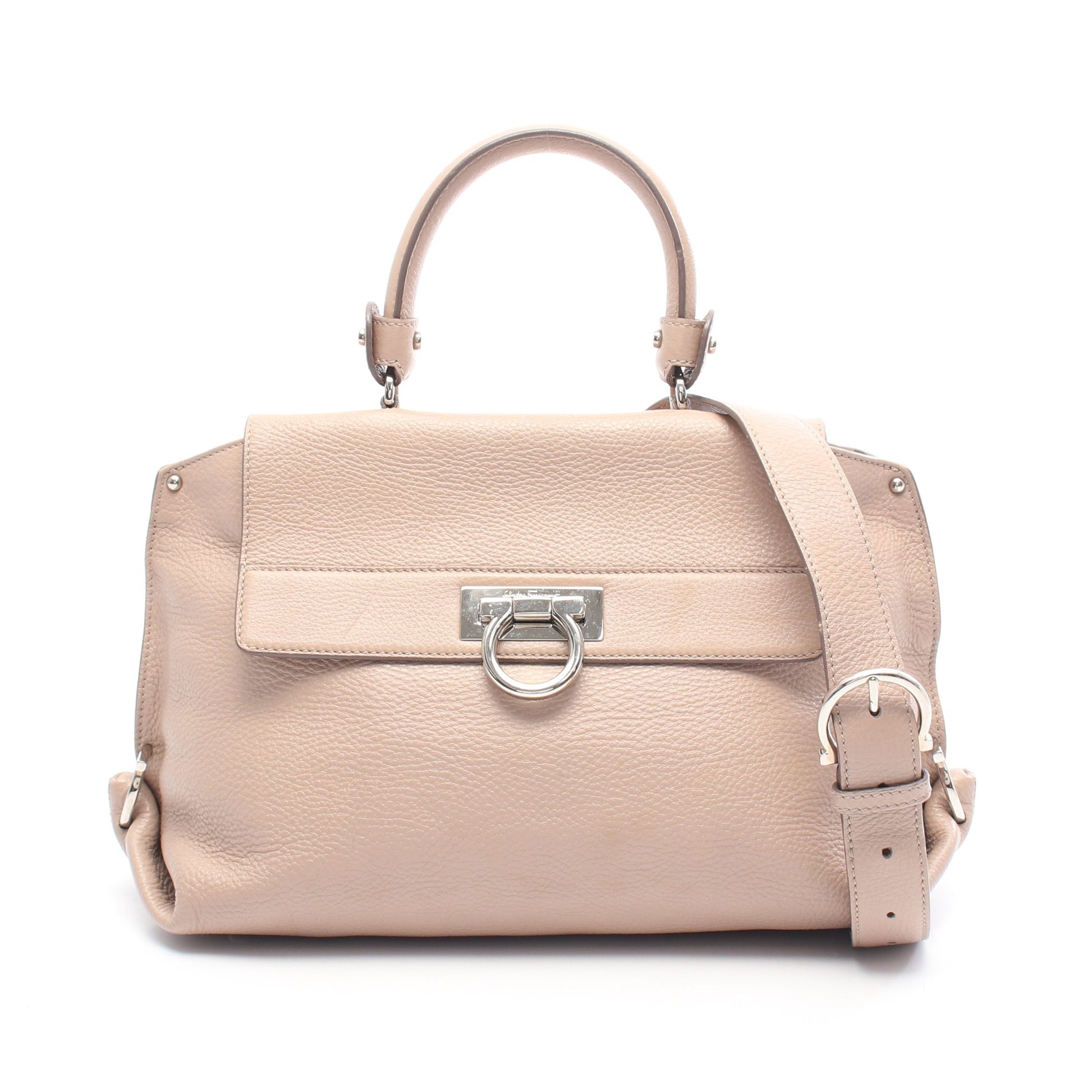 ソフィア ガンチーニ 2WAY ハンドバッグ レザー ピンクベージュ サルヴァトーレフェラガモ バッグ Salvatore Ferragamo