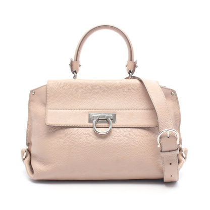 ソフィア ガンチーニ 2WAY ハンドバッグ レザー ピンクベージュ サルヴァトーレフェラガモ バッグ Salvatore Ferragamo
