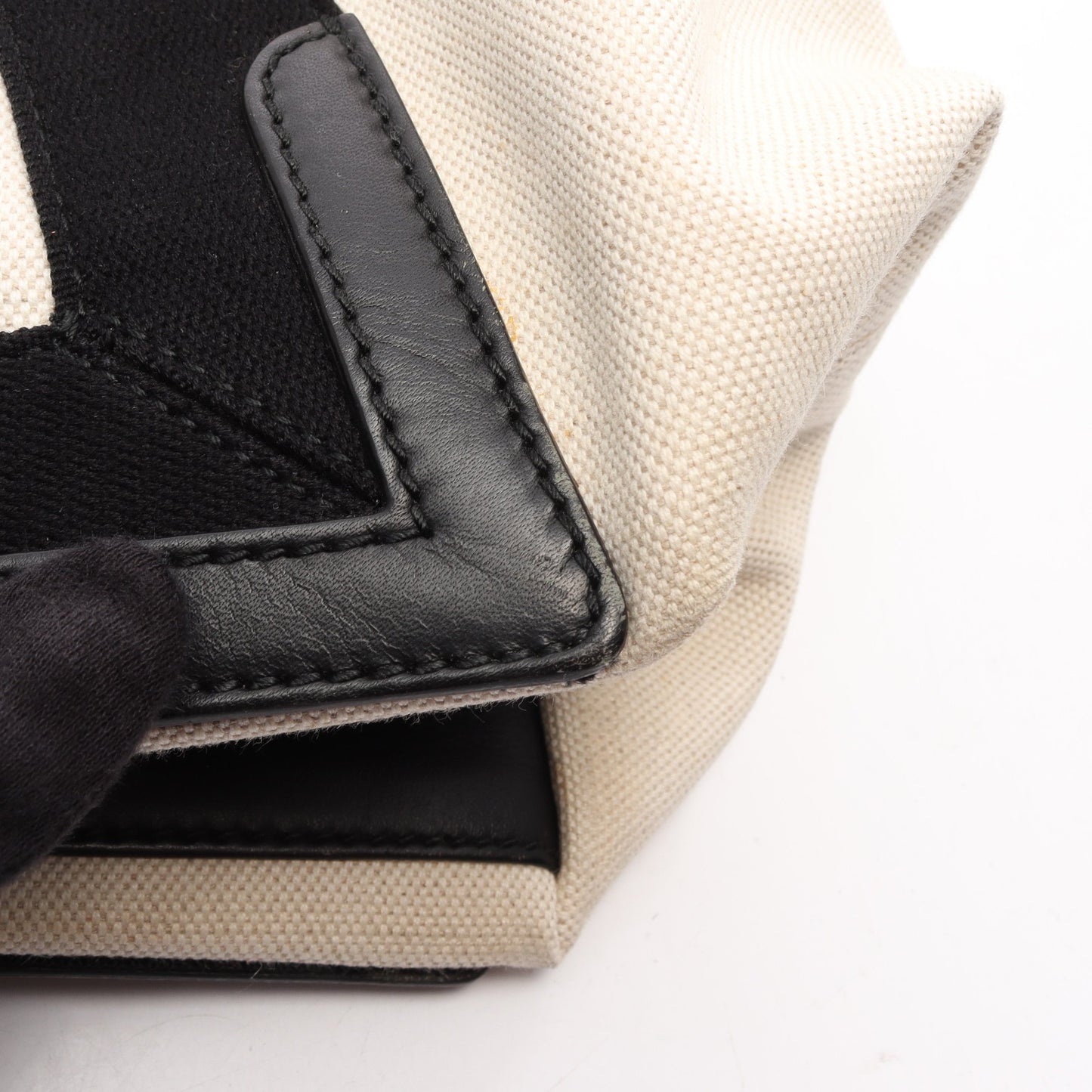 NAVY CABAS ネイビーカバ M ハンドバッグ トートバッグ キャンバス レザー オフホワイト ブラック バレンシアガ