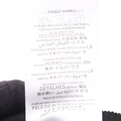 GG柄 フランネル キャップ ウール グレー グッチ