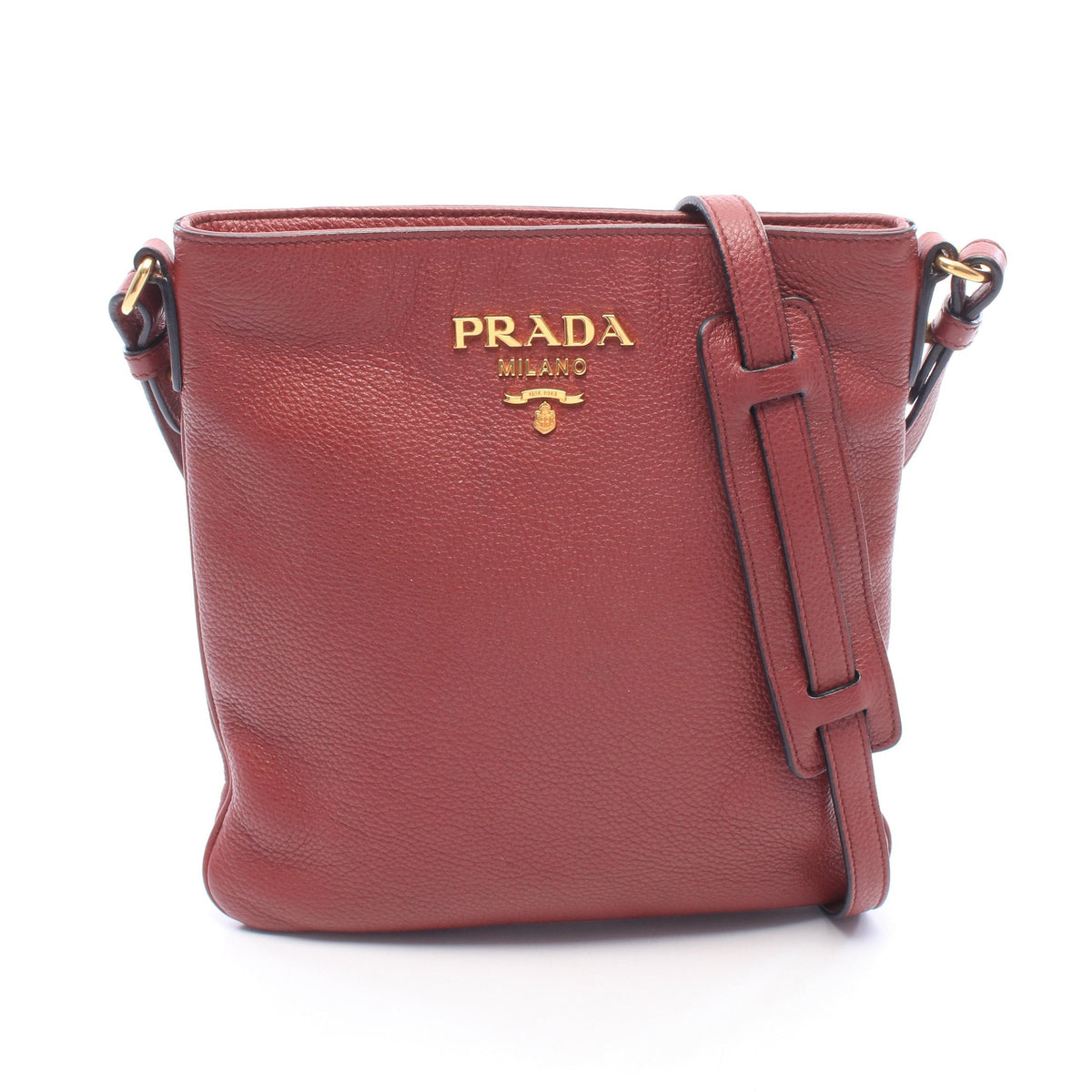 VIT.DAINO ショルダーバッグ レザー ボルドー プラダ バッグ PRADA