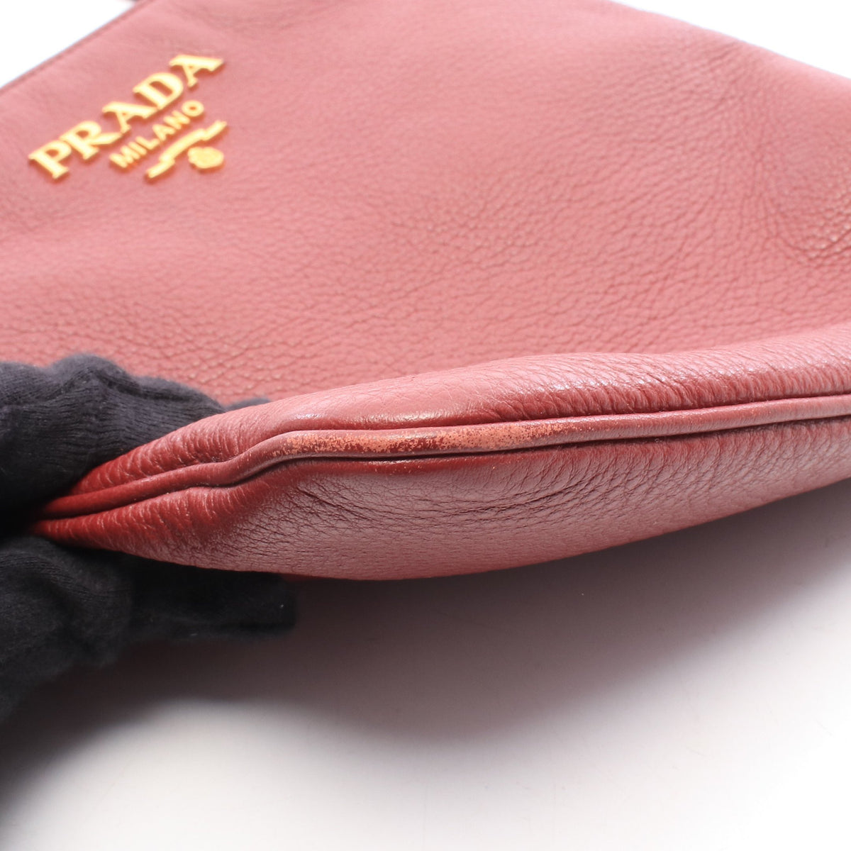 VIT.DAINO ショルダーバッグ レザー ボルドー プラダ バッグ PRADA