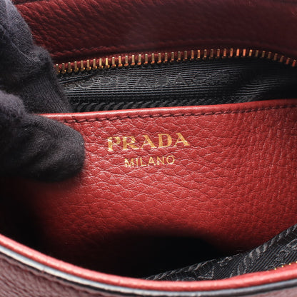 VIT.DAINO ショルダーバッグ レザー ボルドー プラダ バッグ PRADA