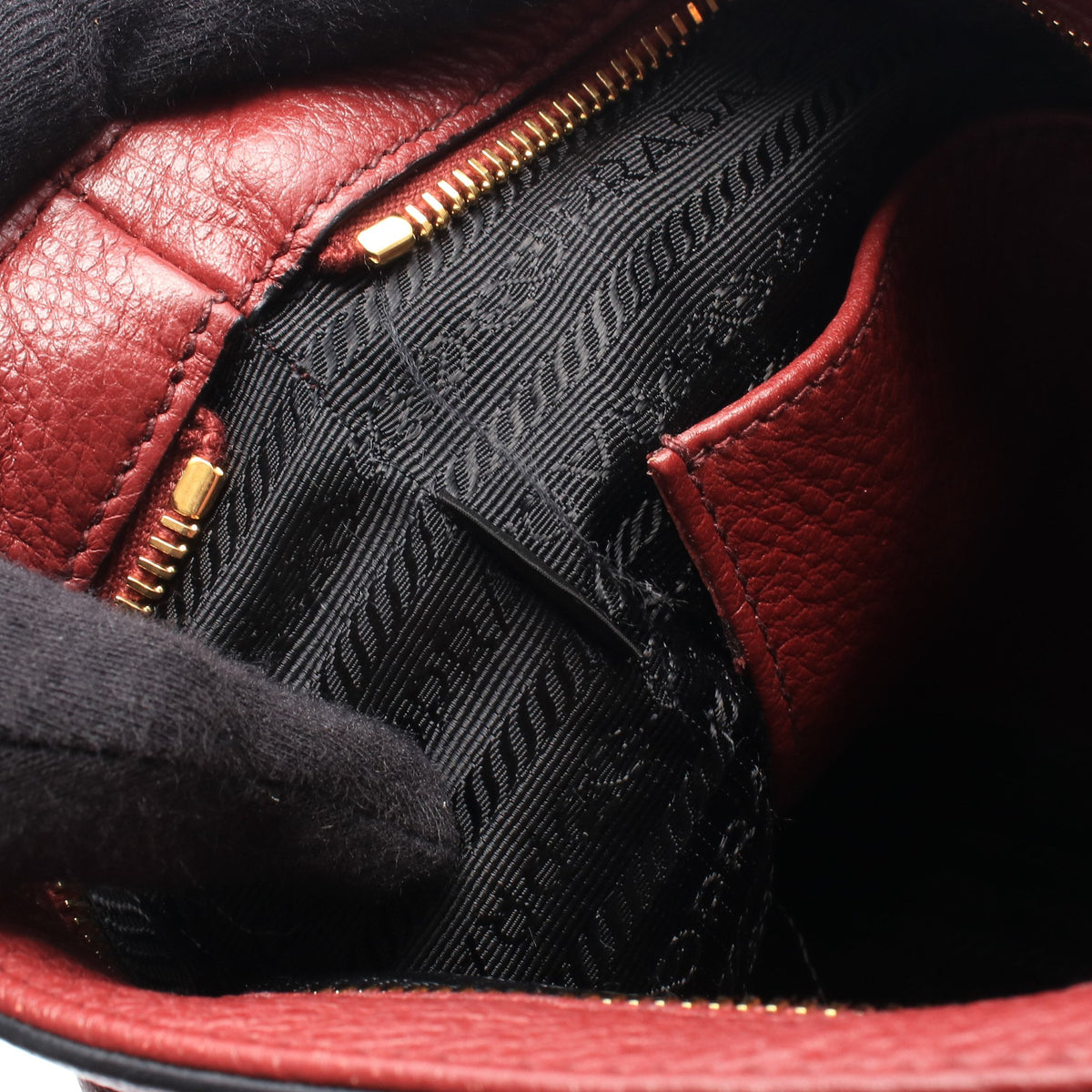 VIT.DAINO ショルダーバッグ レザー ボルドー プラダ バッグ PRADA
