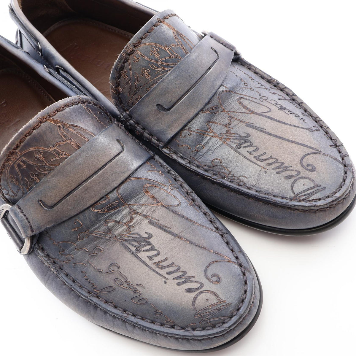 ANTONIN アントナン カリグラフィ ローファー レザー グレー ベルルッティ シューズ Berluti