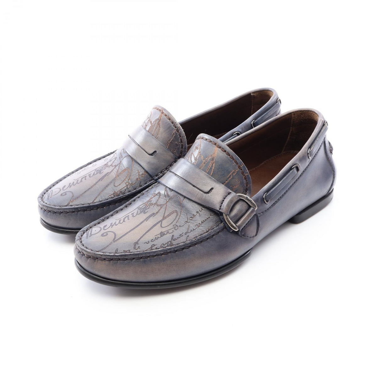 ANTONIN アントナン カリグラフィ ローファー レザー グレー ベルルッティ シューズ Berluti