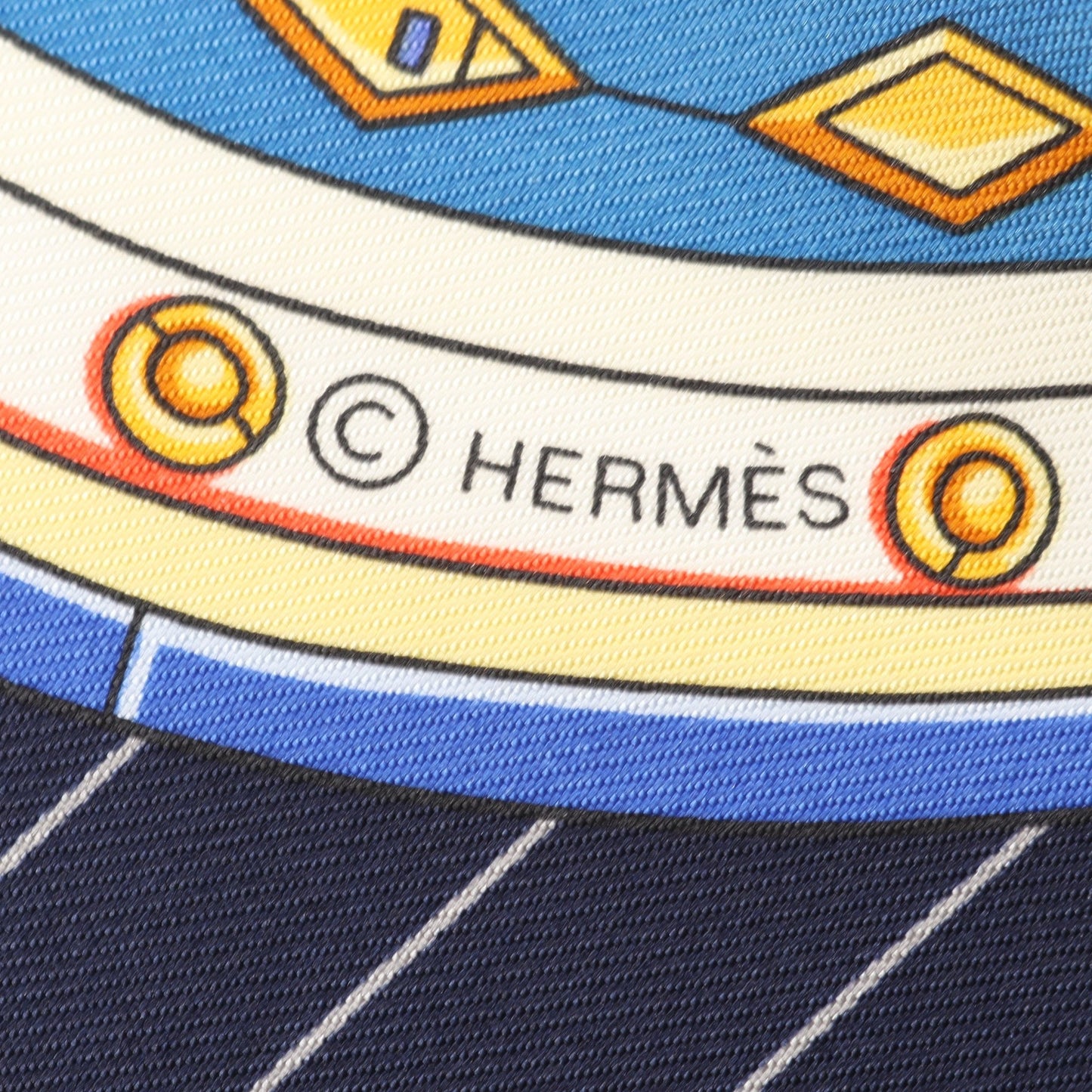 カレ90 TOUS EN SELLE スカーフ シルク ネイビー マルチカラー エルメス