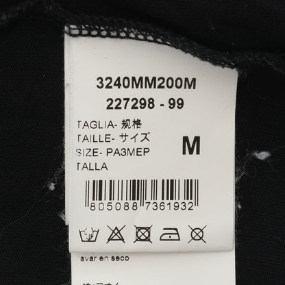 ロゴプリント 長袖Tシャツ コットン ブラック ゴールド エムエスジーエム